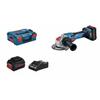 Bosch Professional GWX 18V-15 C Angle Grinder + 2 ProCORE 5.5Ah Batteries + GAL 1880 CV Charger + L-Boxx - 06019H6402