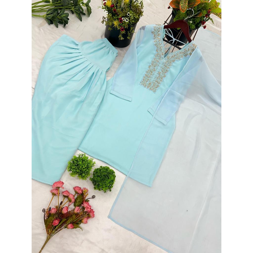 Women's Ready To Wear Salwar Suit Kurta Pant Dupatta Set Party Wear Top Tunic SC-2116