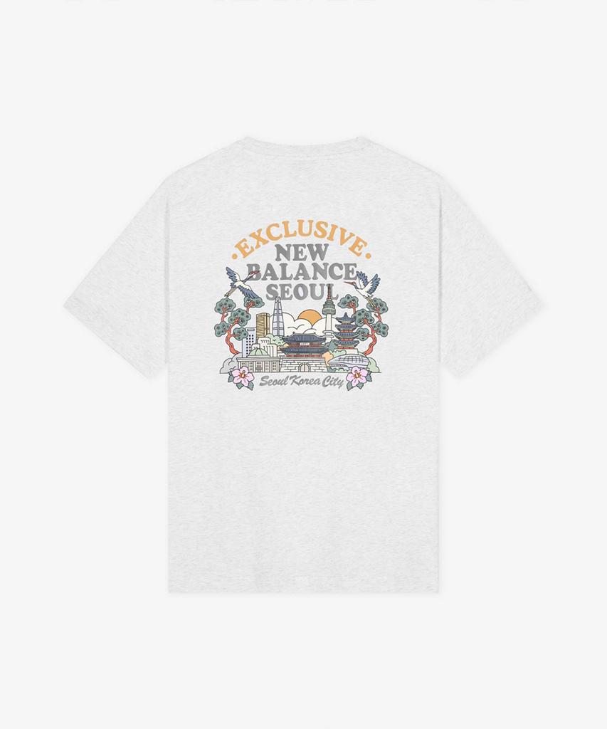Nyuballanseu Nbneg3A073 / Uni Nb Seoul Landmark Short Sleeve T-Shirt (L/Gray)