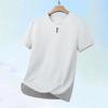 Men's Business Casual Three Button V-neck Short Sleeved T-shirt Korean Style Summer Comfortable Versatile Top