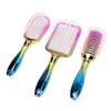 3pcs Gradient Electroplating Paddle Hairbrush Set Detangling Hair Brush Set Air Cushion Comb Nylon T