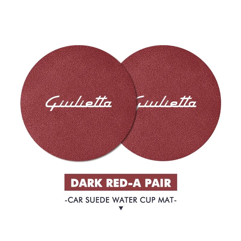 Autoaufkleber Für Alfa Romeo Für Alfa Romeo 2 STÜCK Auto Logo Anti-Rutsch Becherhalter Matte Getränkehalter Matte Innenzubehör Giulietta