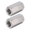 2PCS Hex Coupling Nuts Stainless Steel Rustproof Anti Corrosion M16 Hex Connector Nut for Connection