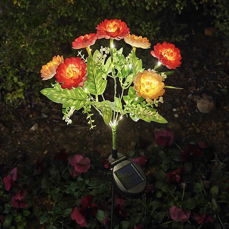 

Outdoor Solar LED Snow Lotus Flower Stake Lights, Pink, 2-Pack