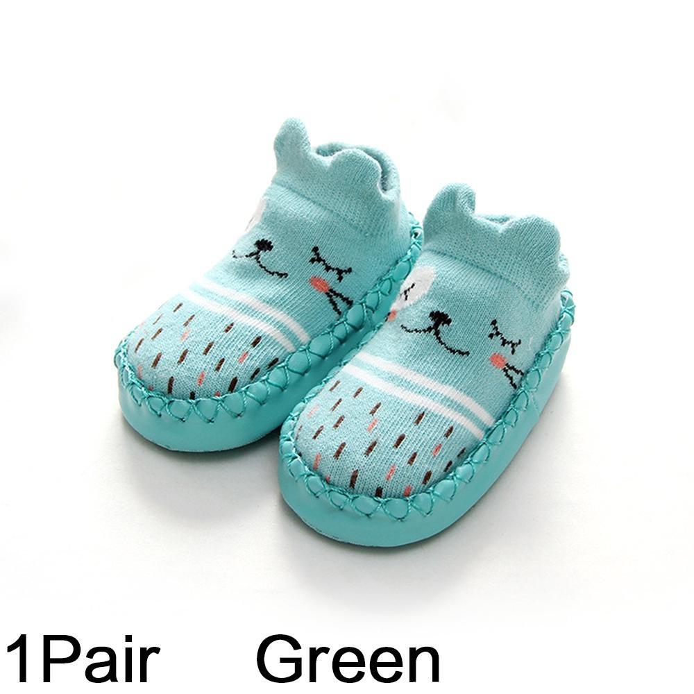1 Pair Cute Animal Sock Shoes Baby Socks Non-Slip Rubber Sole Soft Infant Socks for Newborn Toddler