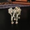 New light luxury enamel color diamond inlaid elephant jewelry box ring jewelry storage box tabletop ornament metal handicraft