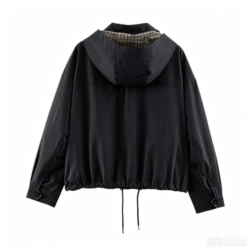 2026 Womens Streetwear Detachable Hooded Jacket W025 12769