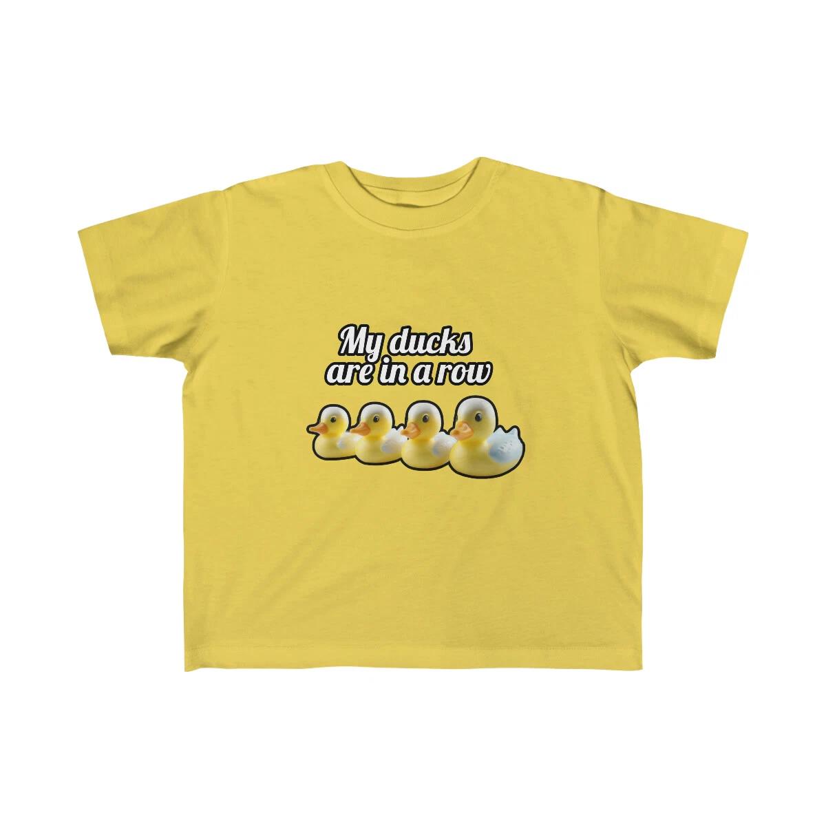US Kids 2Y 6Y - My ducks are in row - cute funny - Toddlers Fine Jersey Tee M