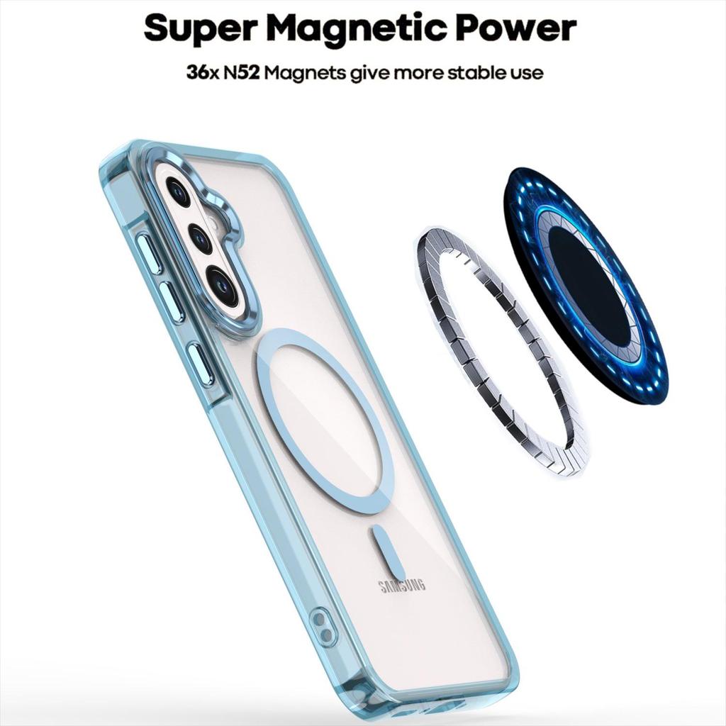 SAMA56 Bright Shadow Magnetic Phone Case for SAMS26ULTRA - Transparent, Anti-Fall Protection