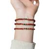 New Natural Red Agate Round Bead Bracelet, Green Agate New Jewelry for Women, Versatile, High-end, Stylish, Flattering Gift