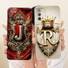 For Samsung Galaxy Note20 5G SM-N981B Case For Samsung Note20 5G Cover Luxury A-Z Letters Cool Crown 2D Painted Silicone Casing
