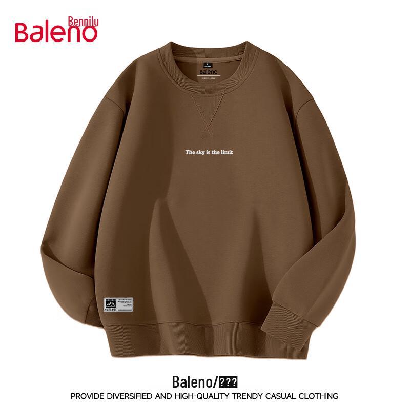Baleno Men's Letter Print Crew Neck Sweatshirt