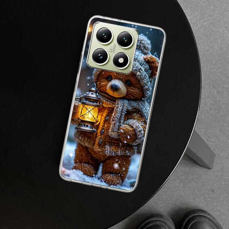 Animal Brown Cute Bear Phone Case Cover for Xiaomi Redmi Note 15 14 13 12 11 Pro Plus 14S 12S 11S 11T 11E 10S 10 Customized Fund
