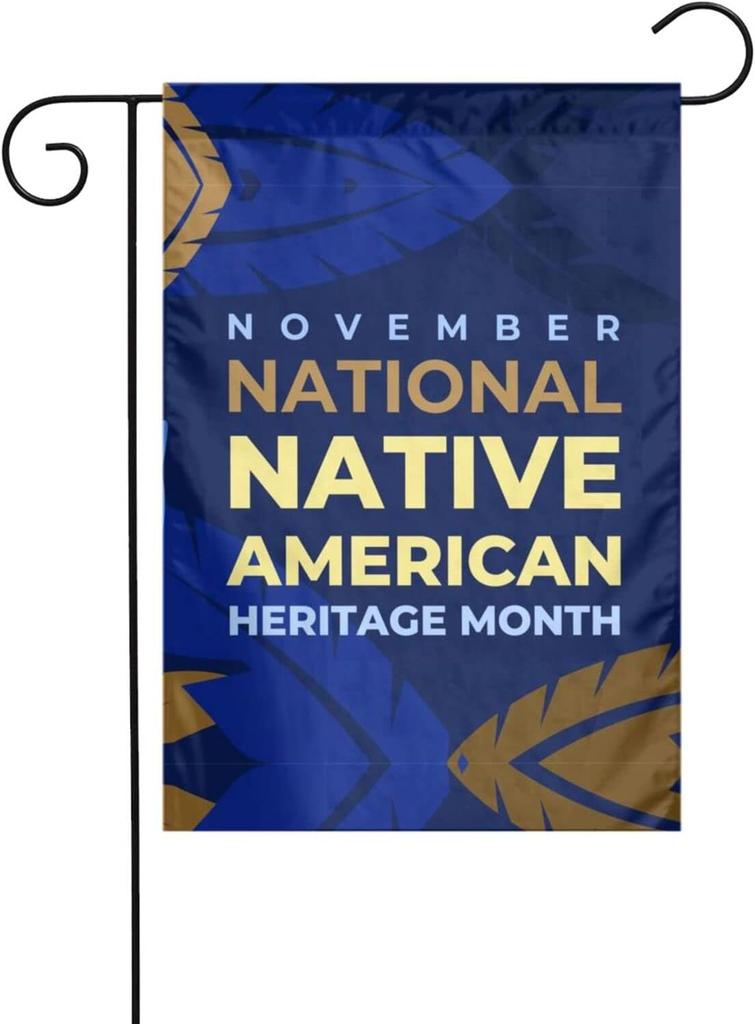 Native American Heritage Month 2023 Garden ag Double Sided Vertical Outdoor Decorative Yard Sign Welcome Banner For Home L WZZ