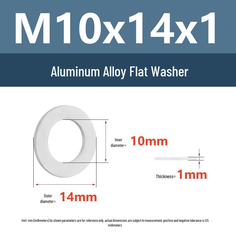 Yigu Aluminum Alloy Flat Washer M6 M8 M10 M12 Metal Screw Hardware