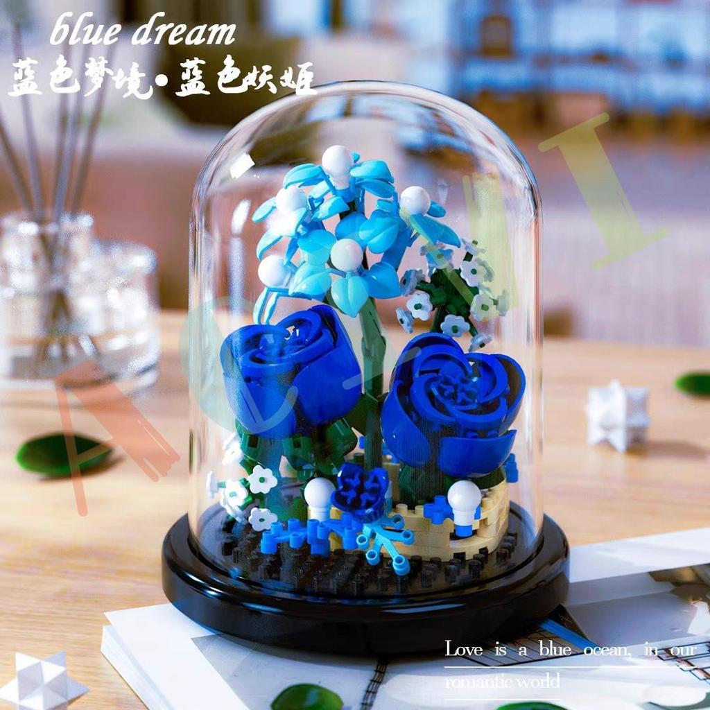 Diy Micro Blume Bausteine ​​Mini Ziegel Partikel Ewige Leben Blumen Hause Dekoration Montage Puzzle Spielzeug Kinder Geschenk