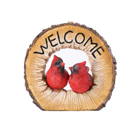 

Фигурка красной птицы для пары Yousheng, смола, птица, садовое подвесное украшение, уличная статуя птицы с подвесной веревкой для крыльца, дома, внутреннего и наружного декора красный