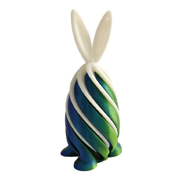 

Festival 3D Printed Rabbit Statue For Seasonal Home Decoration And Holiday Presents Gift Exchange синий/зелёный