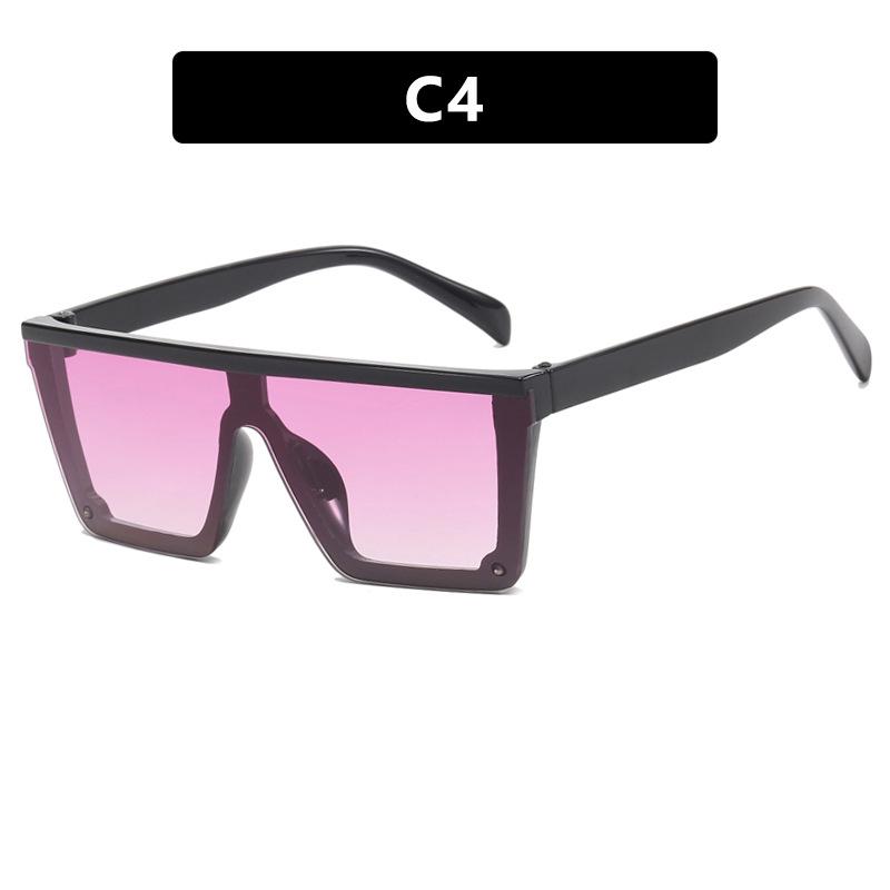 

Trendy Children s Fashion Street-Style One-Piece Sunglasses - Large Frame, Anti-UV, for Boys & Girls