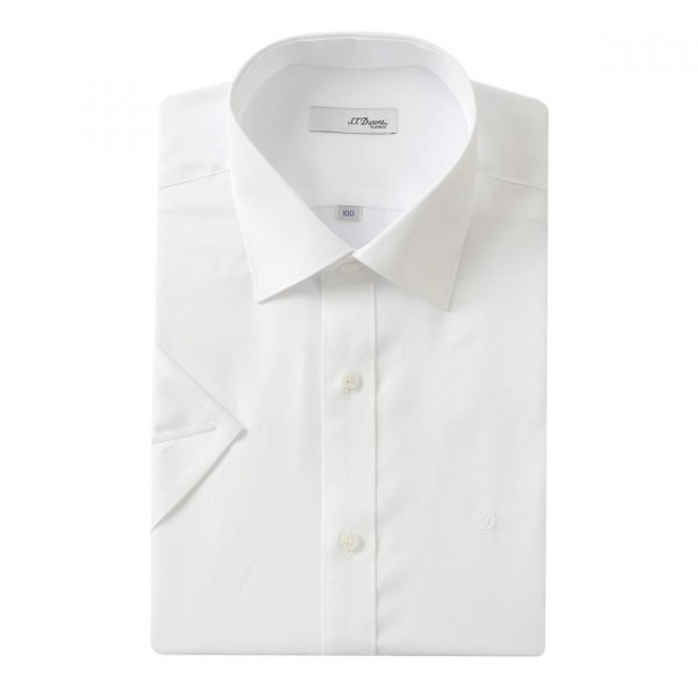 S.t. Dupont Short Sleeve Slim Fit Shirt White Se5mm21hs301swh 95
