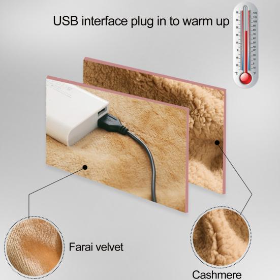 Practical Heating Play Breathable Blanket USB Plug Keep Warm