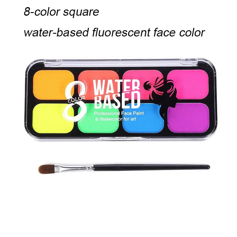 20 Kleuren Gezicht Lichaam Olieverf Verf Pigment Niet Giftig Veilig Kinderen Flash Tattoo Schilderen met Kwast Kunst Halloween Cosplay Feest