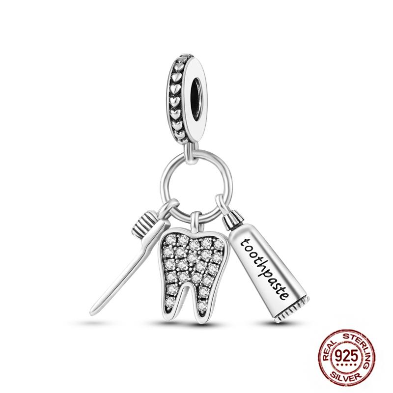 Daily Articles Copper Pink Perfume Charms Camera Dumbbell Smart Watch Beads Fit Original Bracelets Diy Jewelry Gift