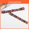 Dragon Flame Double Embroidered Nylon Canvas Belt With Double Fastener Ring