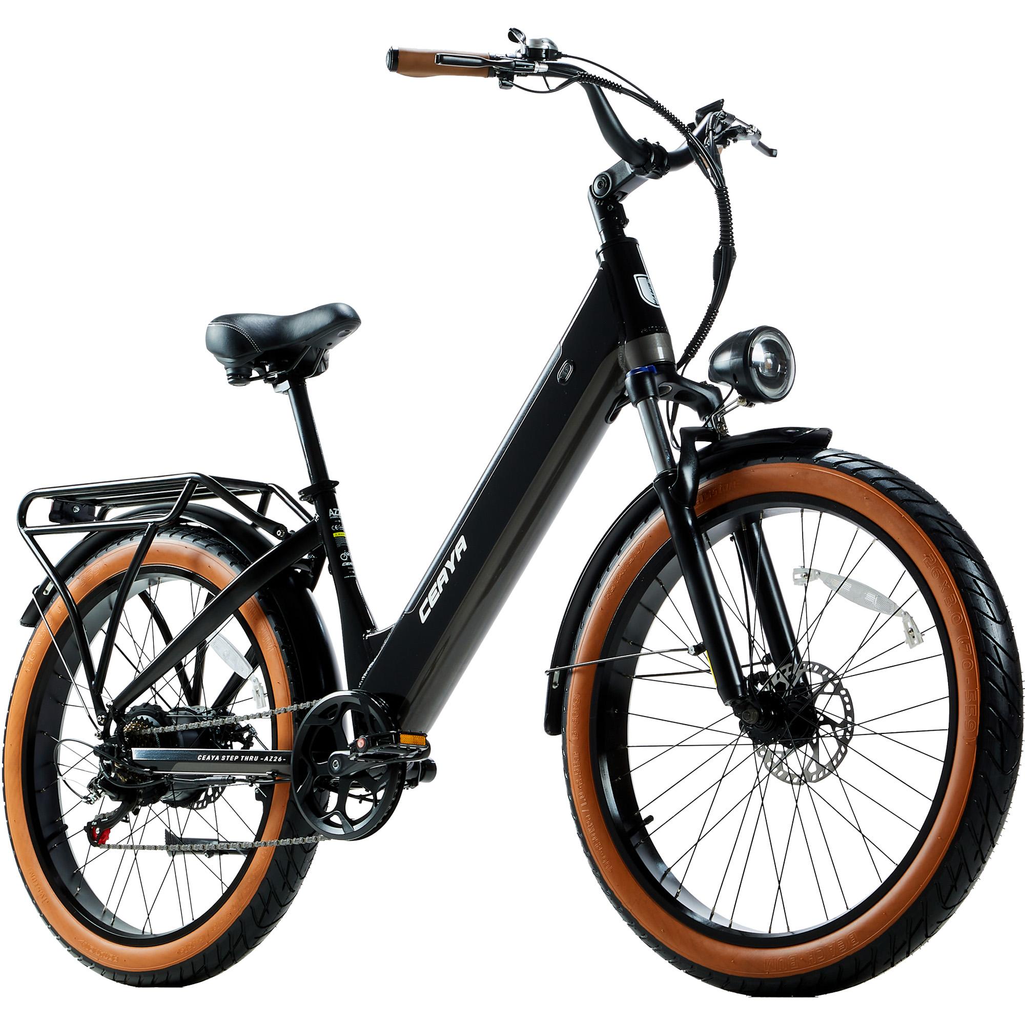 CEAYA AZ26 Elektrisches Citybike für Erwachsene, 48V 20Ah Abnehmbarer Akku schwarz