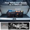 Trunk Organizer - Car Organizer, Foldable Trunk Organizer For SUVs And Sedans, Sturdy Car Organizer, Tools, Sundries, Black, 2 Compartments