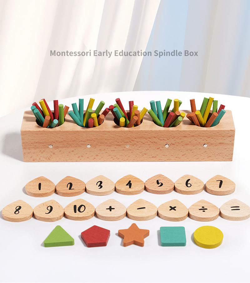 Kids Magnetic Math Game Montessori Toys Wooden Counting Stick Geometry Shape Color Sorting Games Parish Learning Educational Toy
