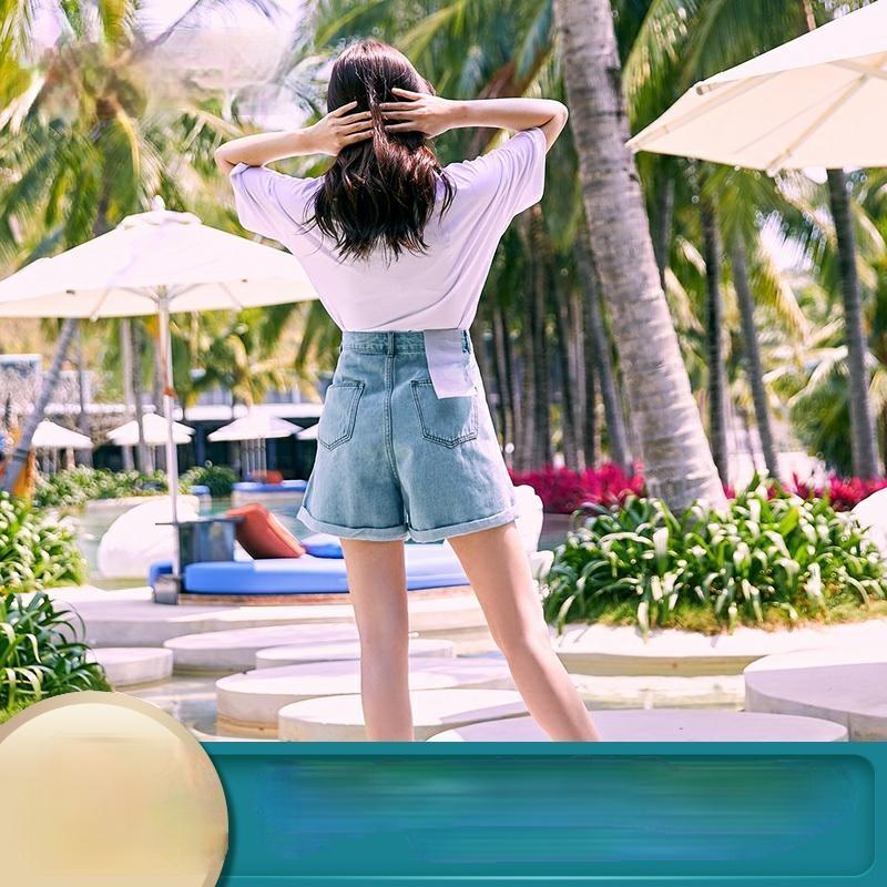 Letní dámské džínové šortky Klasické Vintage s vysokým pasem Ležérní džíny Dámské šortky Kalhoty