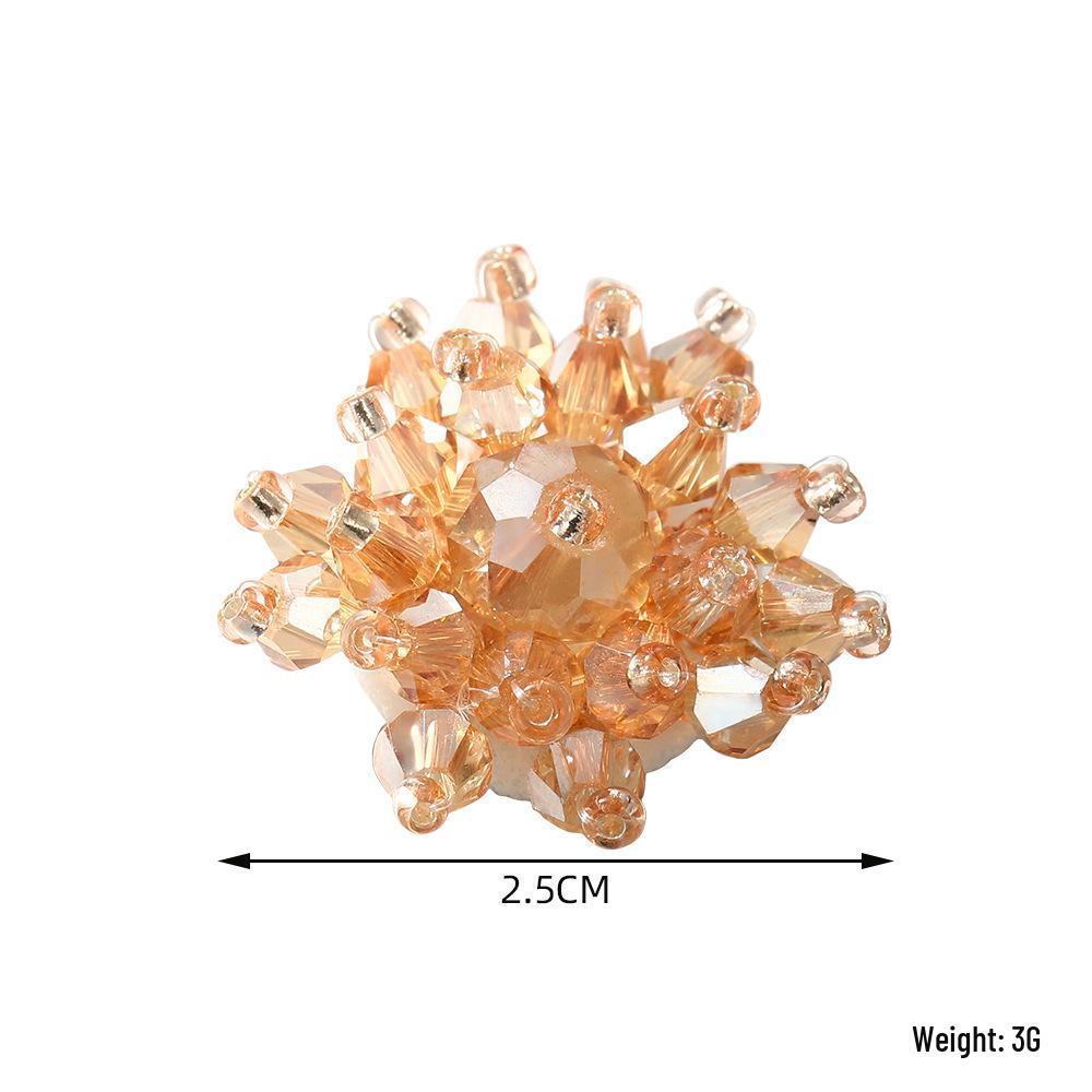 Handmade Crystal Bead Flower Charms for Jewelry, Clothing, and Shoe Accessories