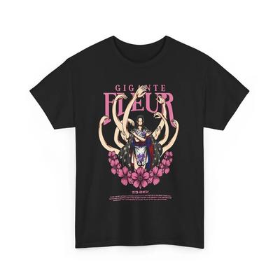 One Piece Flower Arms Nico Robin Pure Cotton Tshirt Men and Women Anime Style Fashion Comfortable Casual Short Sleeved Tshirt