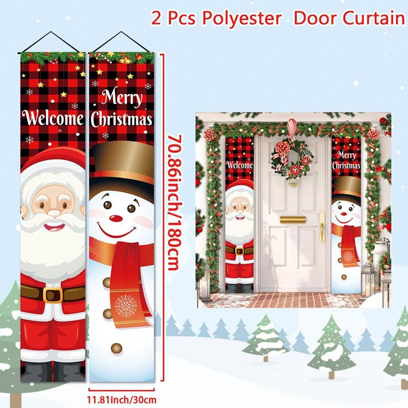 Christmas Door Decoration Merry Christmas Decorations For Home 2025 Navidad Noel Kerst Natal Xmas Ornaments New Year Gifts 2025