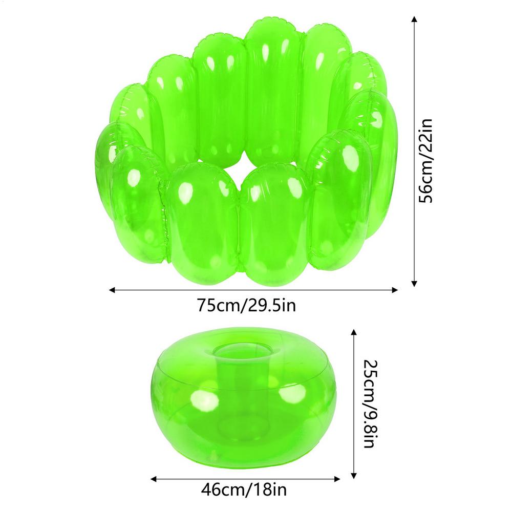 

Портативный надувной диван ПВХ шезлонг диван воздушный диван уличный надувной диван для во время игр, вечеринок, жизни на открытом воздухе зелёный