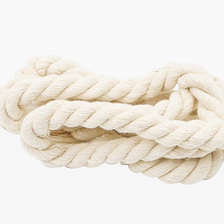 Multi-Strand Cotton Rope: DIY, Decorative, Pet Toy, Thick Three-Strand Twist