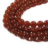 [Set of 3] Deep Red Agate Round Beads, Natural Stones, Power Stones [Smile Stone] (10mm, 3-Strand Set)