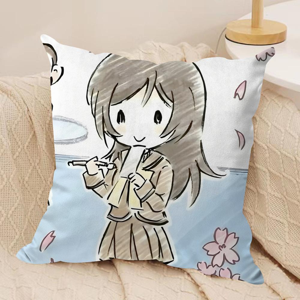 Anime K-Kamisama Hajimemashita Cushion Cover Silky Short Plush Invisible Zipper Dustproof Sofa Pillow Case For Home Decor