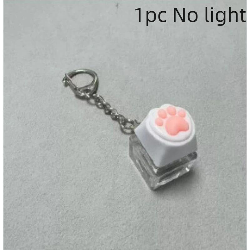 2pcs Cute Cat Claw Keychain Soft Fidget Decompression Toy Portable Key Ring for Backpack Decor Kids Gift
