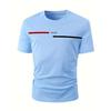 Męski T-shirt z krótkim rękawem z okrągłym dekoltem, na lato, męski, luźny krój, bawełniany, z nadrukiem, topy