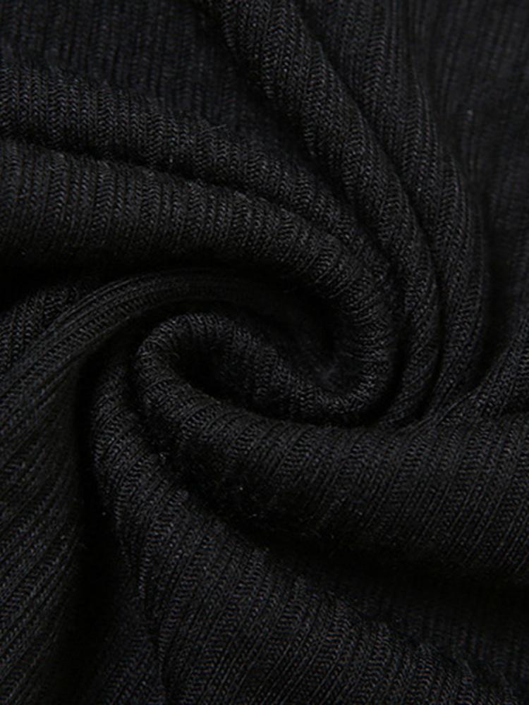 Women Autumn Long-sleeved Slash Neck Crops Tops Elastic Sexy Slim Backless T-Shirts Female New Fashion Lace-up Solid Top Tees