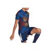 Adidas Full-Print Logo Graphic Short-Sleeve Soccer Jersey Men Tops Navy-Blue HF1421