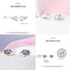 925 Silver Colorful Cute Animal Stud Earrings for Women Girlfriend Birthday Gift