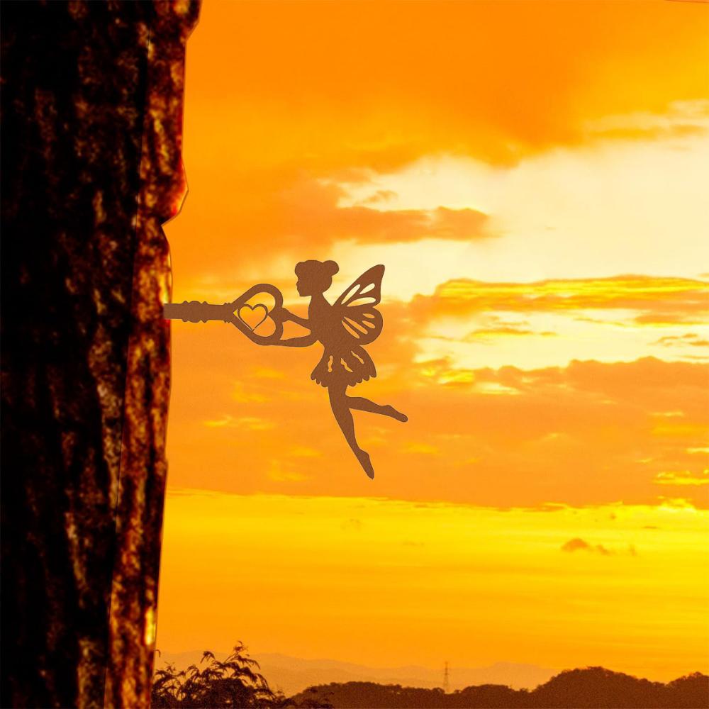 1 шт. Ангел на ветке Стальной силуэт - Добавьте нотку ангельской красоты в ваш дом с этим — фото 5