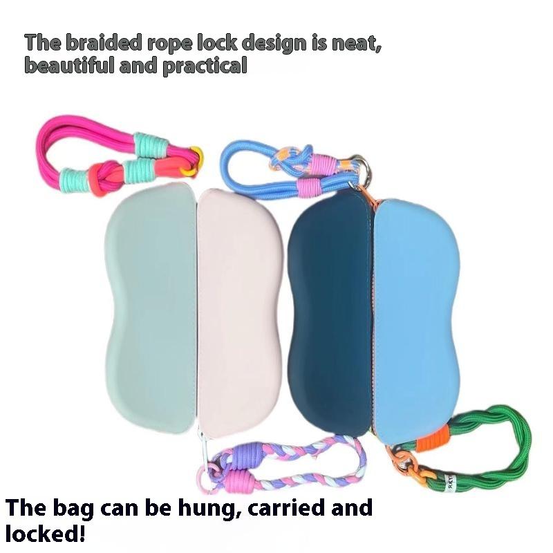 Tragbare Silikon-Brillentasche Sonnenbrillen-Schutzhülle Aufbewahrungstasche Wasserdicht Kurzsichtigkeits-Brillentasche