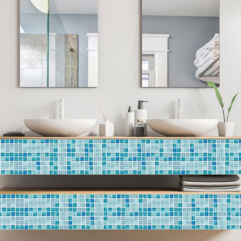 15 Uds pegatina impermeable DIY azulejo pared 3D cocina baño decoración