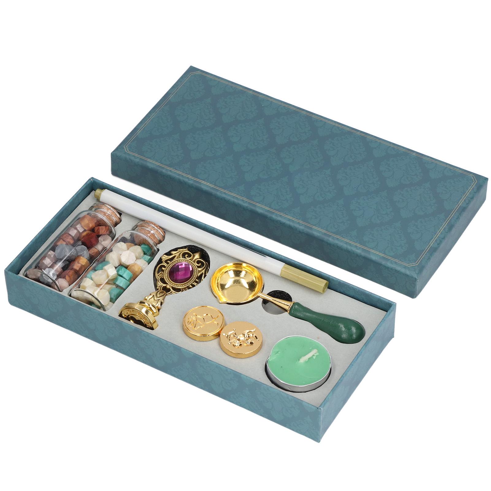 

Wax Stamp Kit Clear Engraving Removable Handle Fine Ceraceous Exquisite Workmanship Stamp Wax