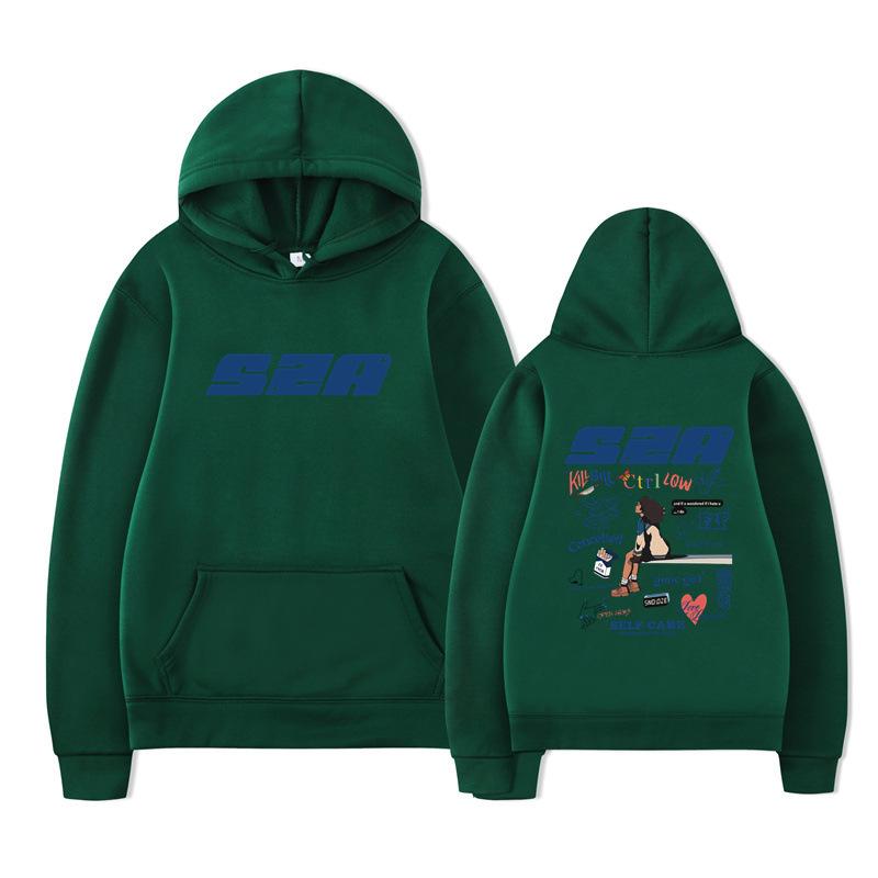 Rapper SZA Mikina Album Sos Sza Tour Mikina Pánské Mikiny s Dlouhým Rukávem Dámská Harajuku Streetwear Pulovry Sudaderas