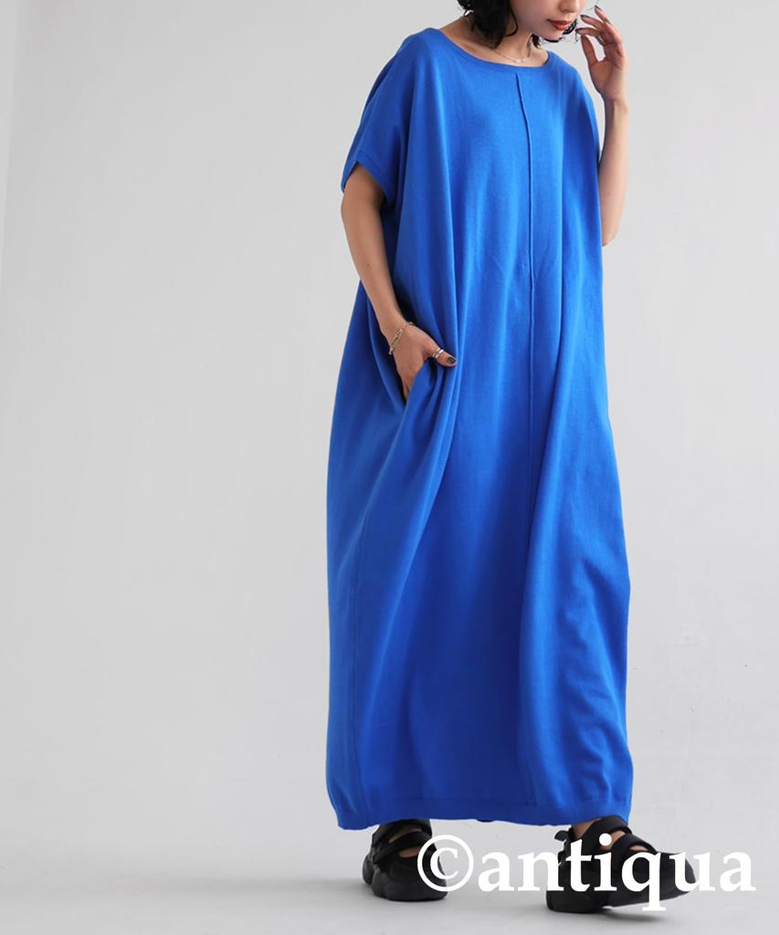 Antiqua Long Dolman Free Size Blue Women's Dress, NA-00444, 32,